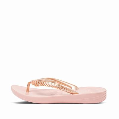 Fitflop Iqushion Feather - Flip Flops Damen - Rosa Gold (JYZ974810)